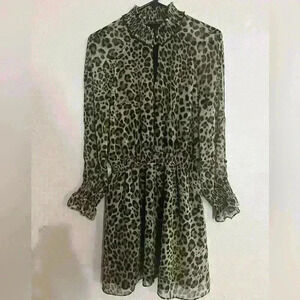 RACHEL by Rachel Roy Cheetah Print Long Sleeve Dress